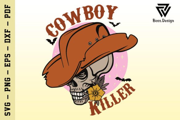 Cowboy Killer SVG Skull Western Design Review