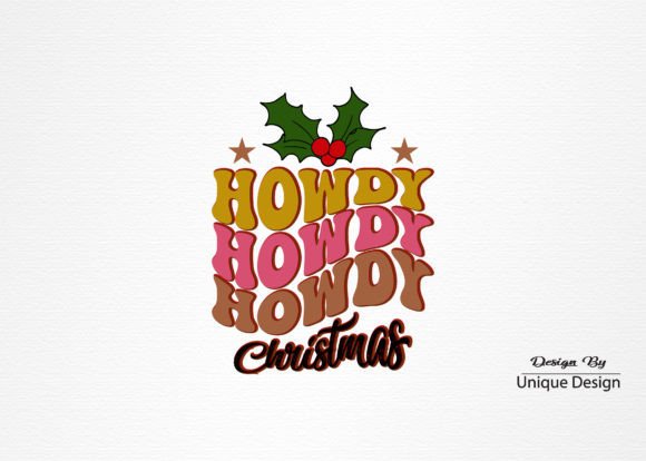 Howdy Christmas Retro Sublimation