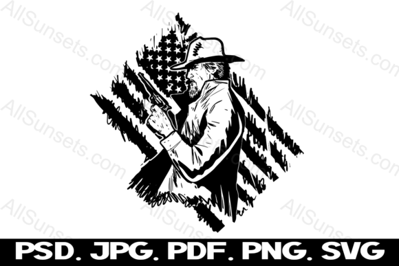 Western Cowboy American Flag Clipart SVG Review for Real Projects