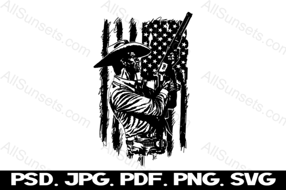 Western Cowboy American Flag Rifle SVG Review for Real Projects