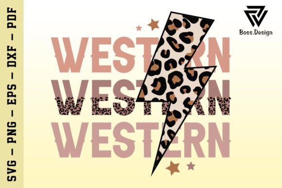 Western SVG Leopard Lightning Bolt: A Bold Embroidery Design for Real Projects