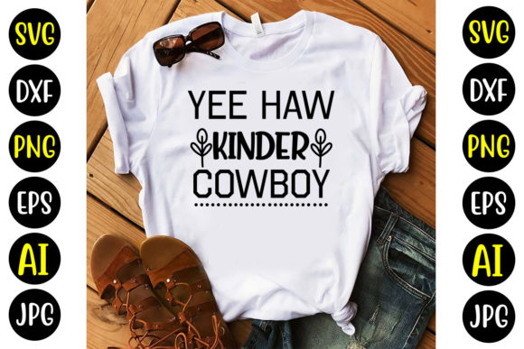 Yee Haw Kinder Cowboy Svg: A Playful Embroidery Design for Creative Projects